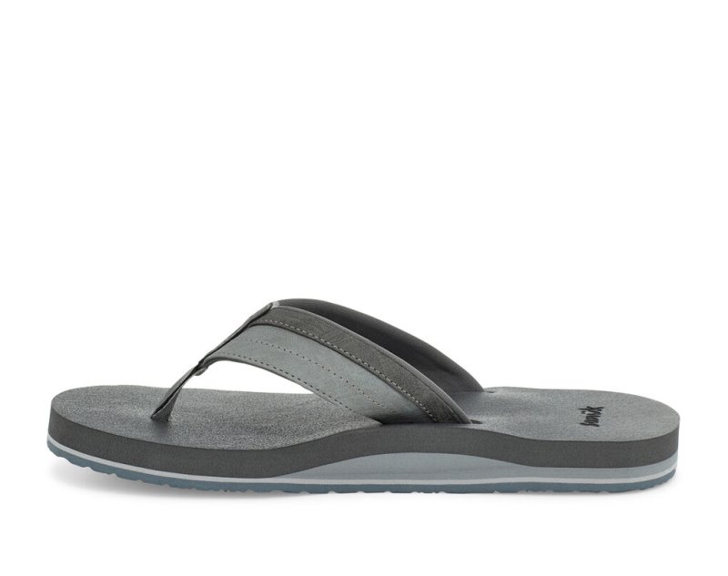 Sanuk Ziggy Water Friendly Men's Flip Flops Grey | Canada 187ILH